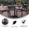 Flash Furniture Lila 31.5in Black Square Aluminum Indoor-Outdoor Table Set with 4 Black Slat Back Chairs TLH-ALUM-32SQ-017BK4-GG - alternate 2